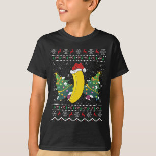T-shirt Amusant Nana Fruit Lover Xmas Ugly Nana Noël