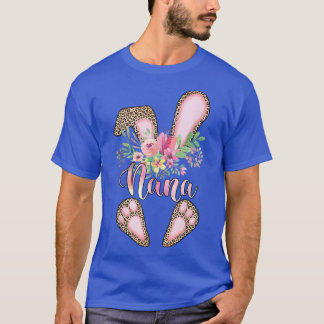 T-shirt Amusant Nana Leopard Lapin Famille Lapin Joyeux Go