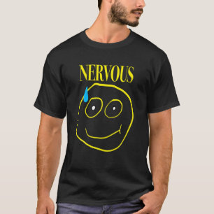 T-shirt Amusant Nervous Rock et Roll Band Grunge Anxiété T