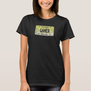 T-shirt Amusant Nj State Vanity Plate Gamer
