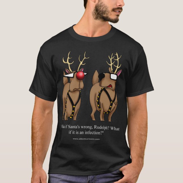 T-shirt Amusant Noël Reindeer Humour de vacances (Devant)