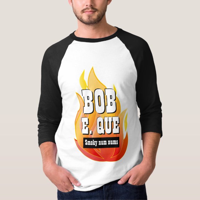 T-shirt Amusant Novelty Mens Grilling Gear BOB E QUE T-Shi (Devant)