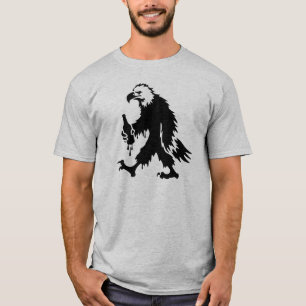 T-shirt Amusant Oiseau D'Aigle Écoulé Avec Logo De Bouteil