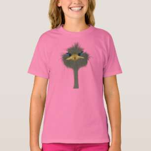 T-shirt Amusant Ostrich George Et Mignonne Ladybug