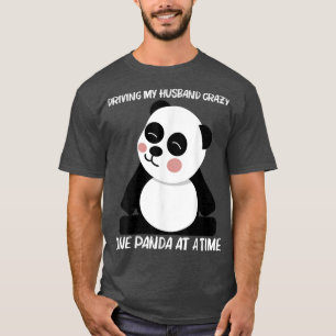 T-shirt Amusant Panda Design Pour Femmes Maman Noir Blanc