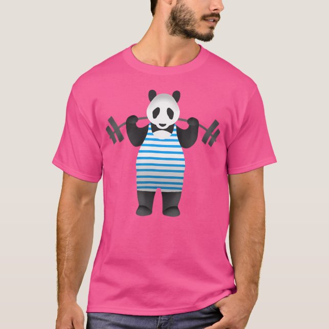 T-shirt Amusant Panda Ours Lift Panda (Devant)