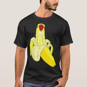 T-shirt Amusant Parrot Oiseau Animaux Animaux Mèmes Banana