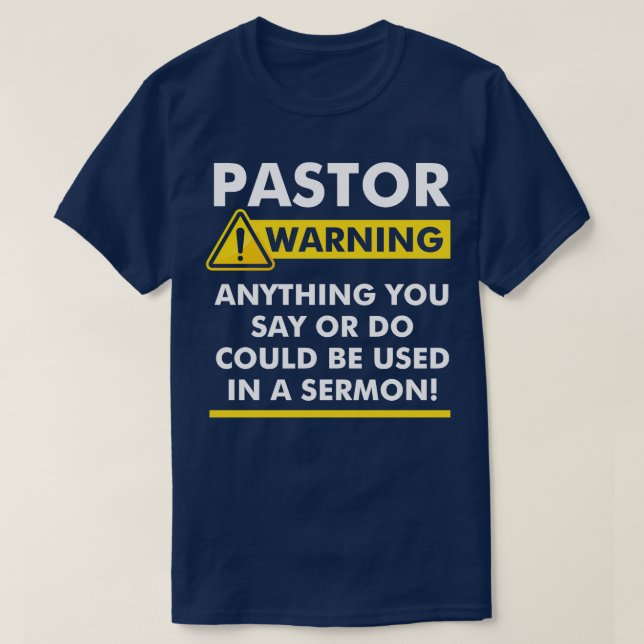 T-shirt Amusant Pasteur Vêtements bibliques pour adultes P (Design devant)