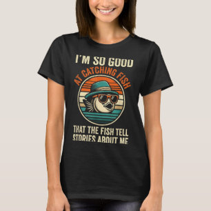 T-shirt Amusant Pêche Pêcher Pêcher Poisson Vintage Pêcheu