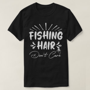 T-shirt Amusant pêcheur, les cheveux de pêche s'en fiche