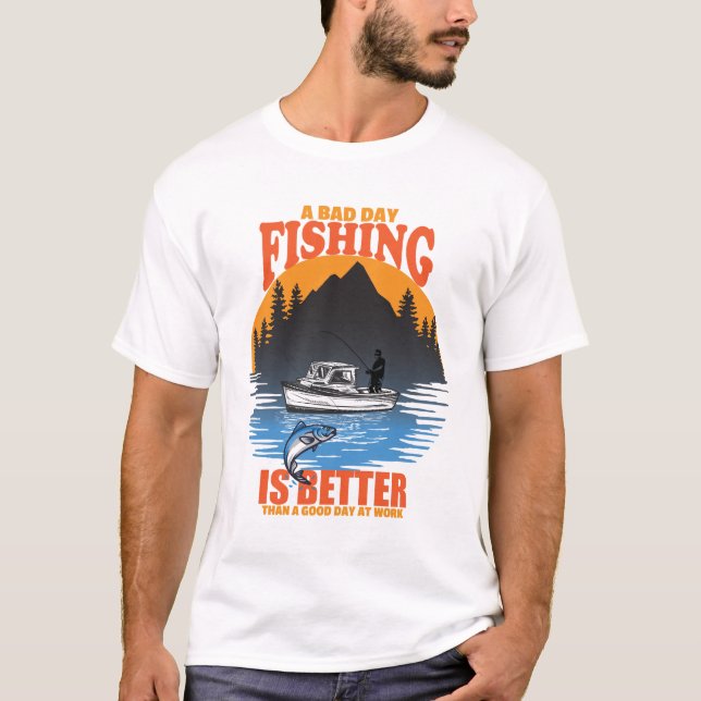 T-shirt Amusant Pêcheur pêcheur pêcheur mâle cadeau (Devant)