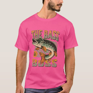 T-shirt Amusant Pêcheurs Basse Roulettes La Basse Boss Poi