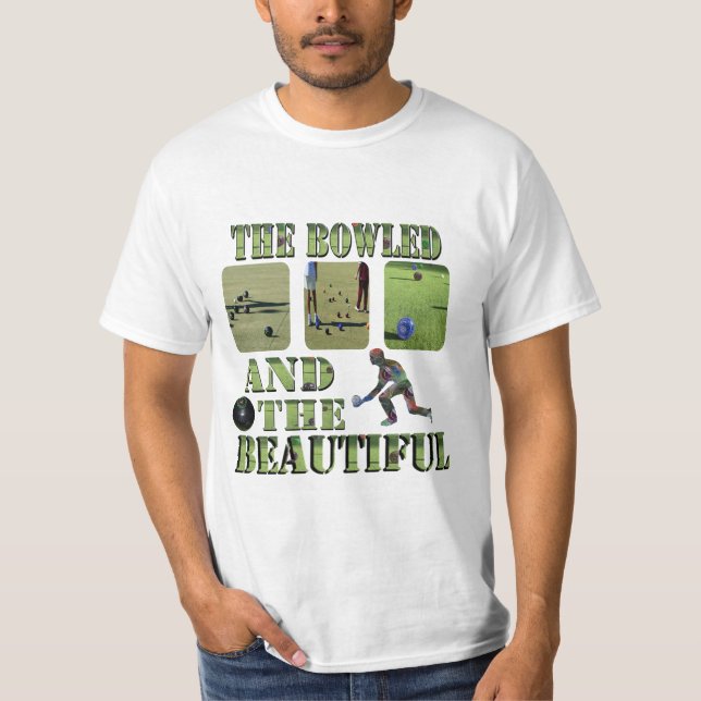 T-shirt Amusant Pelouse Bowls Beau Design, (Devant)