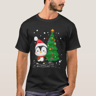 T-shirt Amusant Penguin Lover cadeau Santa Hat Penguin Chr