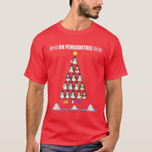 T-shirt Amusant Penguin Noël Arbre Mème Jeu Jour