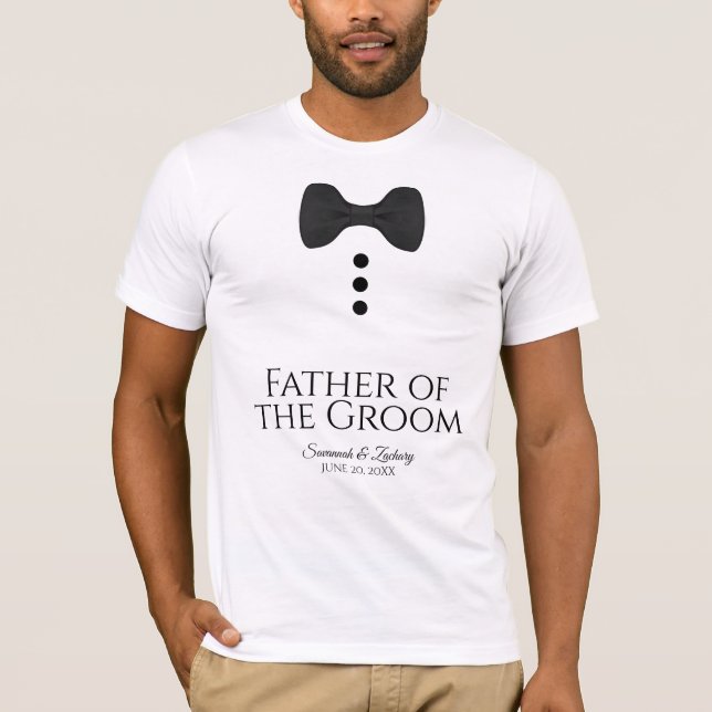 T-shirt Amusant Père de la chambre noire Cravate Mariage T (Devant)