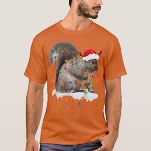T-shirt Amusant Père Noël Écureuil de Noël Lights Lover Ch