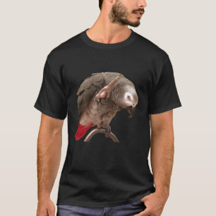 T-shirt Amusant perroquet gris africain