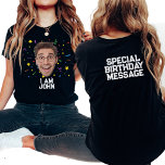 T-shirt Amusant Personnalisé Anniversaire Fête Photo perso<br><div class="desc">Voici l'ultime plaisir de la foule pour les bashes d'anniversaire : notre Funny Personnalisé Anniversaire Fête Photo personnalisée T-Shirt! Imaginez ceci : une émeute de rire pendant que votre équipe d'anniversaire porte ces chemises assorties, chacune agrémentée de visages personnalisés hilarants et d'une touche de votre charme unique. Avec nos chemises...</div>