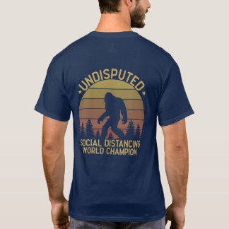 T-shirt Amusant Personnalisé Big Foot Distances sociales