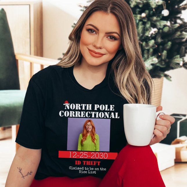 T-shirt Amusant photo Correspondant Famille Pyjama de Noël (Créateur téléchargé)