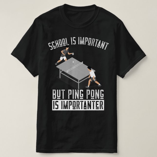 T-shirt Amusant Ping Pong Lecteur Table Tennis Cadeau   (Design devant)
