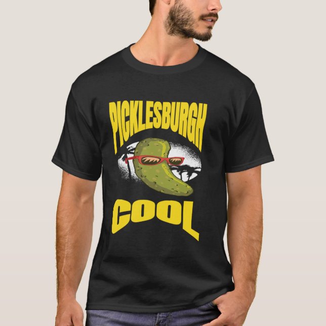 T-shirt Amusant Pittsburgh Humour Picklesburgh Cool Relaxa (Devant)