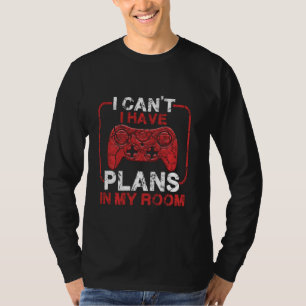 T-shirt Amusant Plans Dans Ma Chambre Jeux Vidéo Garçons A