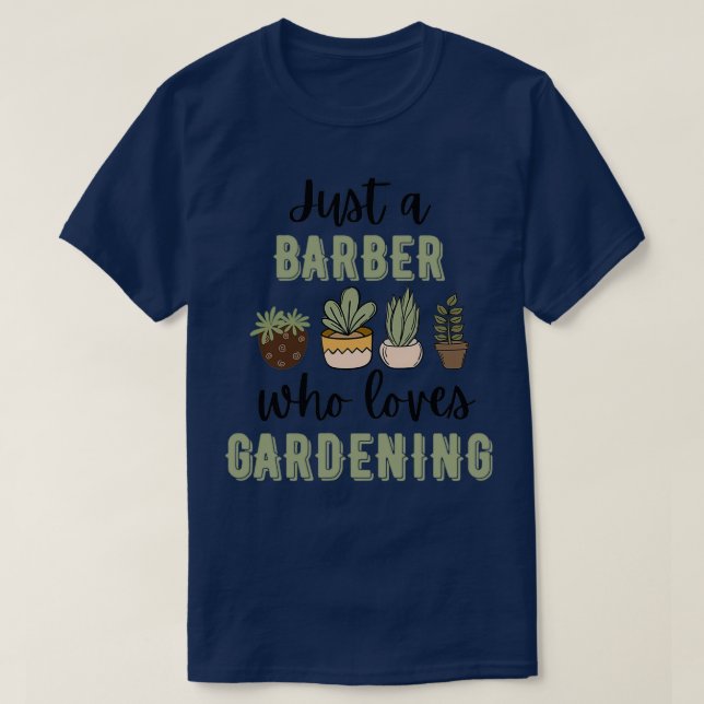 T-shirt Amusant Plante Barber (Design devant)