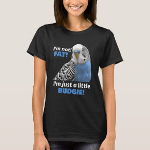 T-shirt Amusant pois gras Budgie Blue Parakeet Parrot
