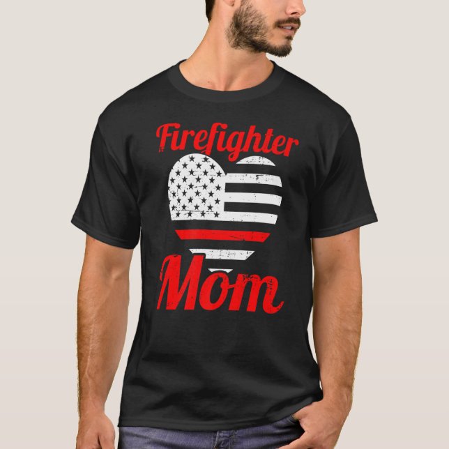 T-shirt Amusant pompier maman pompier maman pompier maman  (Devant)