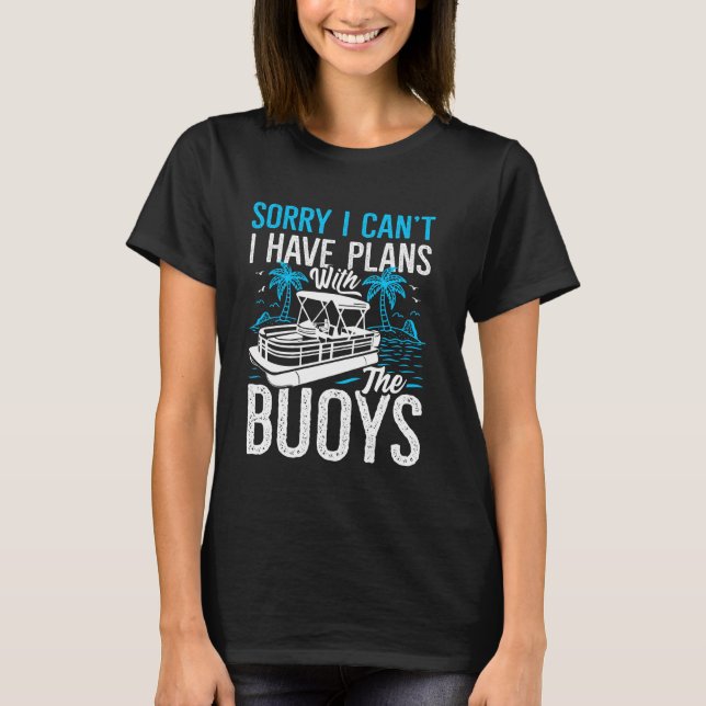 T-shirt Amusant Pontoon Boat Art Pour Grand-Père Bateau Ho (Devant)