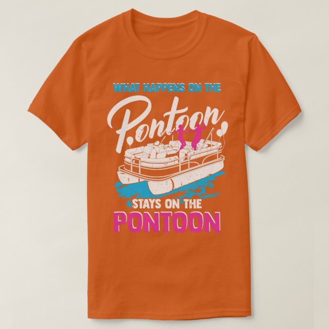 T-shirt Amusant Pontoon Party Booking Cadeau (Design devant)