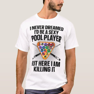 T-shirt Amusant Pool Art Pour Hommes Femmes Billard Lover