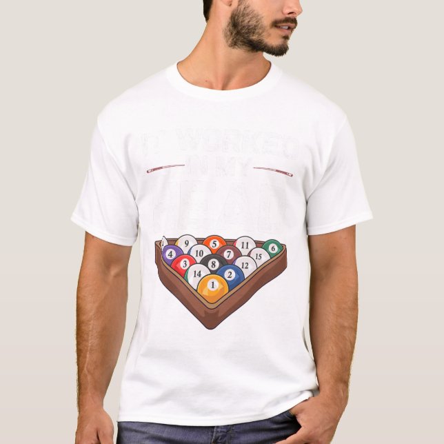 T-shirt Amusant Pool Billard Conception Pour Hommes Femmes (Devant)
