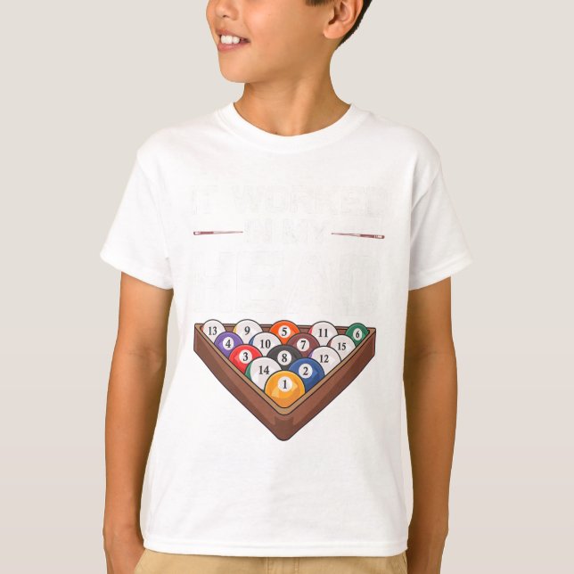 T-shirt Amusant Pool Billard Conception Pour Hommes Femmes (Devant)
