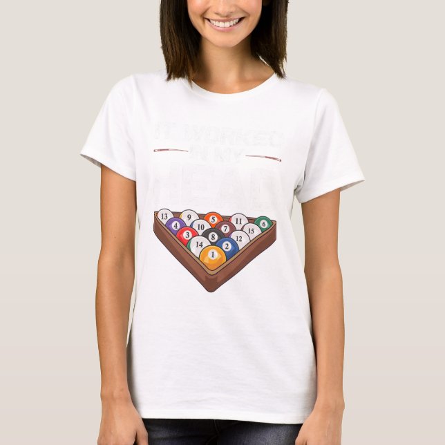 T-shirt Amusant Pool Billard Conception Pour Hommes Femmes (Devant)