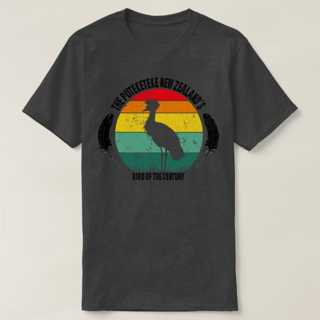 T-shirt Amusant Puteketeke Nouvelle-Zélande Oiseau Du Sièc (Design devant)