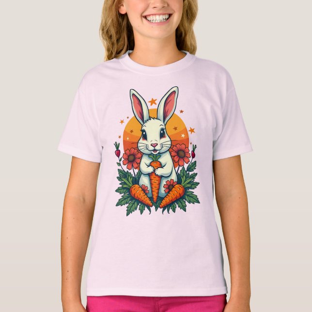 T-shirt Amusant Rabbit Lover Spring Retro (Devant)