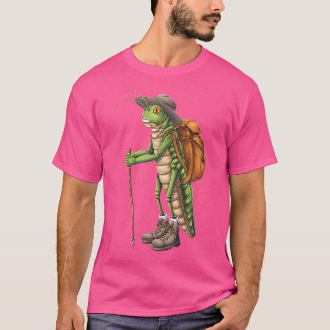 T-shirt Amusant Randonnée Grasshopper Camping Lover Randon (Devant)