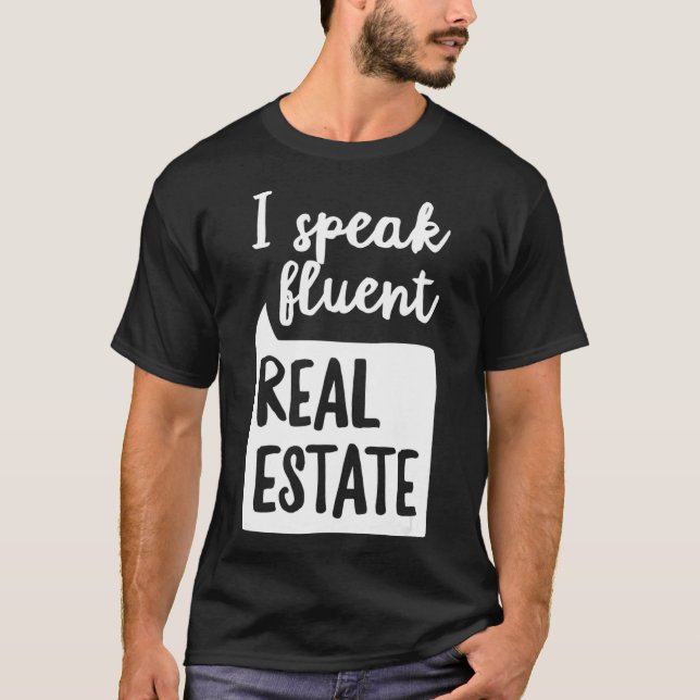 T-shirt Amusant Realtor Parler Fluent Agent Immobilier Inv (Devant)