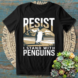 T-shirt Amusant résister à l'activisme des pingouins