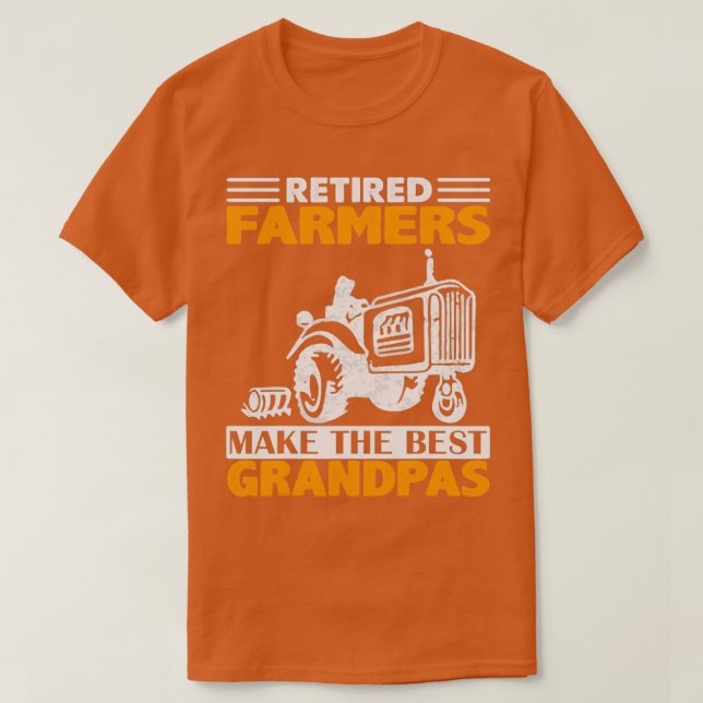 T-shirt Amusant Retraité Fermier Tractor Grandpas (Design devant)
