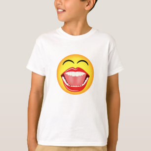 T-shirt Amusant rire Big Open Mouth Face Emoji