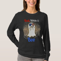 Amusant Rouge Blanc Et Boo 4 Juillet Fantôme Patri