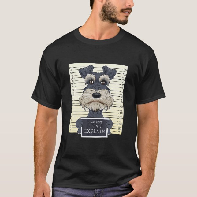 T-shirt Amusant Schnauzer Miniature Maman I Schnauze Minia (Devant)