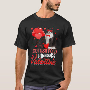 T-shirt Amusant Scottish Fold est mon chat de la Saint-Val