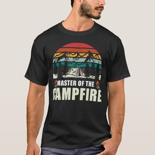 T-shirt Amusant Scout Campfire Fun Camper Boy Nature (Devant)