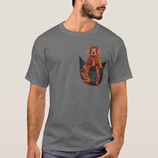 T-shirt Amusant Setter irlandais dans votre poche pour Red