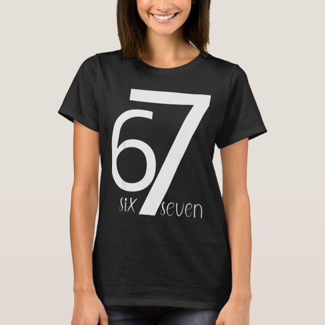 T-shirt Amusant Six Sept 6 7 Design de Mème 6 7  (Devant)